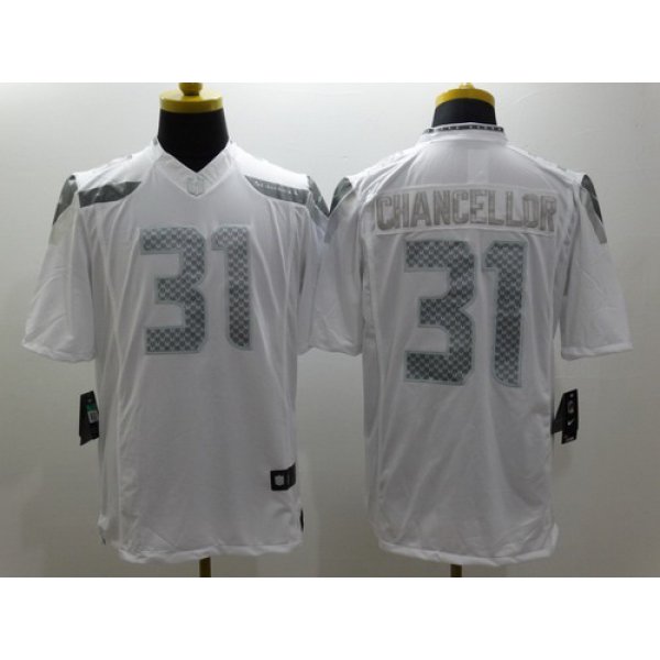 Nike Seattle Seahawks #31 Kam Chancellor Platinum White Limited Jersey
