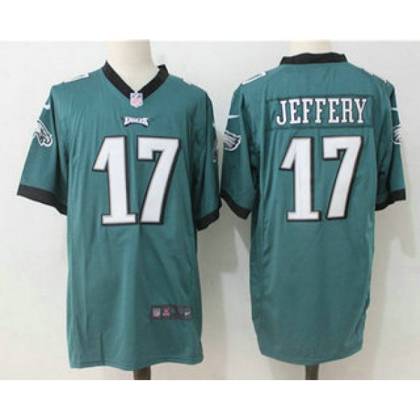 Men's Philadelphia Eagles #17 Alshon Jeffery Midnight Green Team Color Stitched NFL Nike Game Jersey