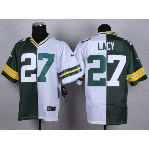 Nike Green Bay Packers #27 Eddie Lacy Green/White Two Tone Elite Jersey