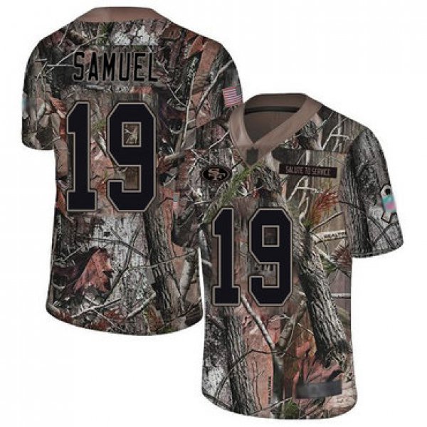 49ers #19 Deebo Samuel Camo Men's Stitched Football Limited Rush Realtree Jersey