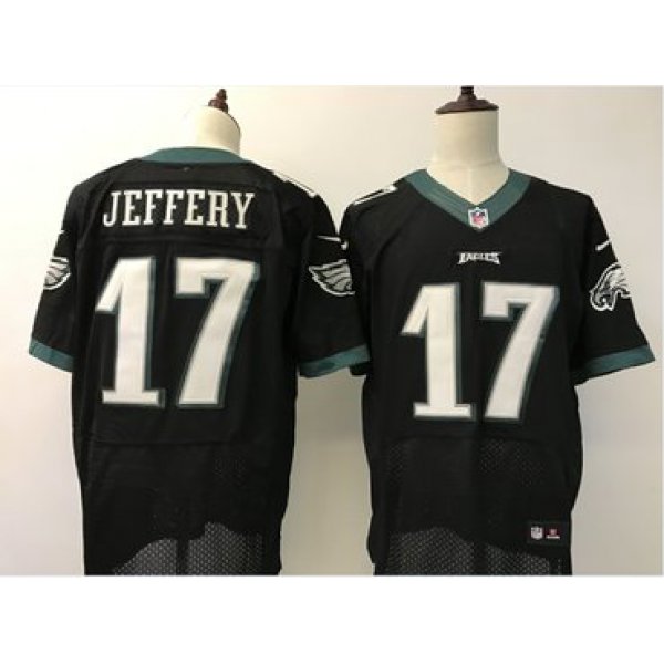 Men's Philadelphia Eagles #17 Alshon Jeffery Black Alternate Stitched NFL Nike Elite Jersey