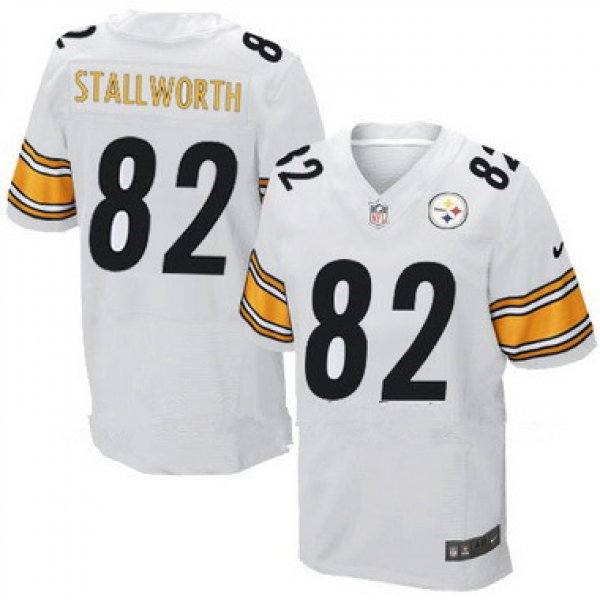 Men's Pittsburgh Steelers #82 John Stallworth White Retired Player NFL Nike Elite Jersey