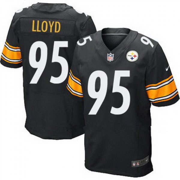 Men's Pittsburgh Steelers #95 Greg Lloyd Black Retired Player NFL Nike Elite Jersey