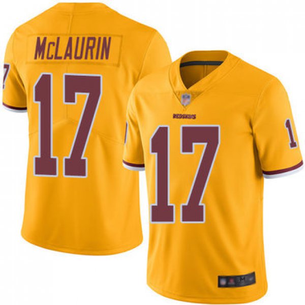 Redskins #17 Terry McLaurin Gold Men's Stitched Football Limited Rush Jersey