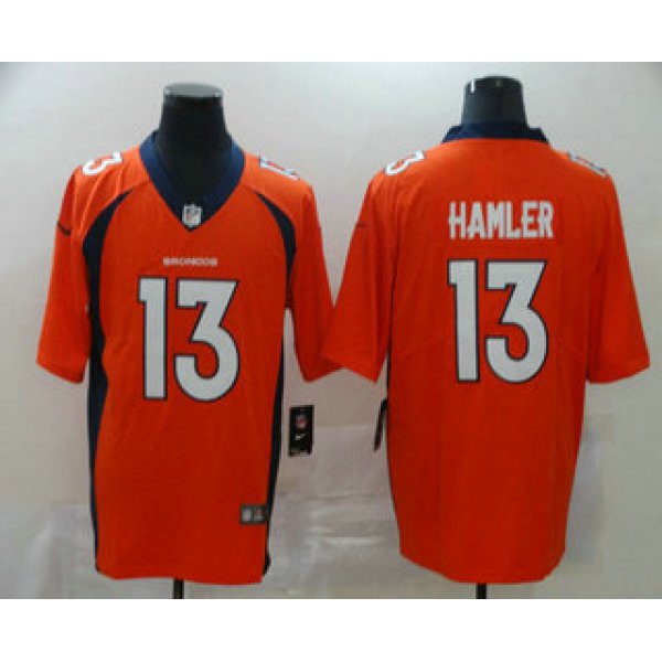 Men's Denver Broncos #13 KJ Hamler Orange 2020 Vapor Untouchable Stitched NFL Nike Limited Jersey