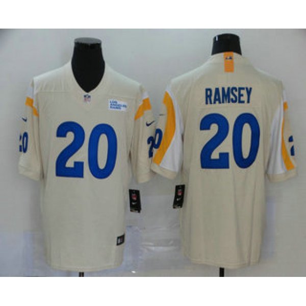 Men's Jacksonville Jaguars #20 Jalen Ramsey Cream 2020 NEW Vapor Untouchable Stitched NFL Nike Limited Jersey