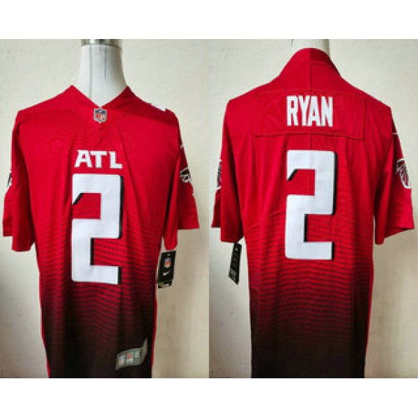 Men's Atlanta Falcons #2 Matt Ryan Red 2020 NEW Vapor Untouchable Stitched NFL Nike Limited Jersey