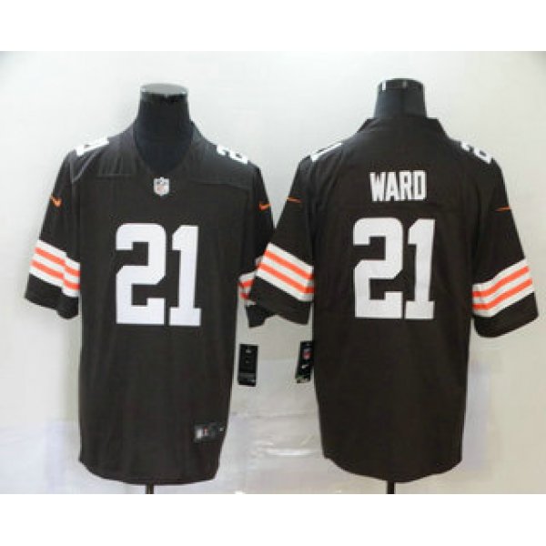 Men's Cleveland Browns #21 T.J. Ward Brown 2020 NEW Vapor Untouchable Stitched NFL Nike Limited Jersey