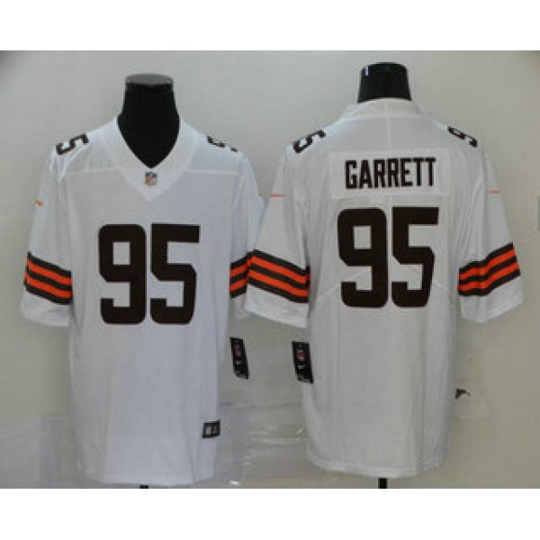 Men's Cleveland Browns #95 Myles Garrett White 2020 NEW Vapor Untouchable Stitched NFL Nike Limited Jersey