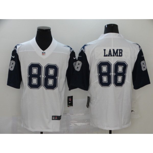 Men's Dallas Cowboys #88 CeeDee Lamb White 2020 Color Rush Stitched NFL Nike Limited Jersey