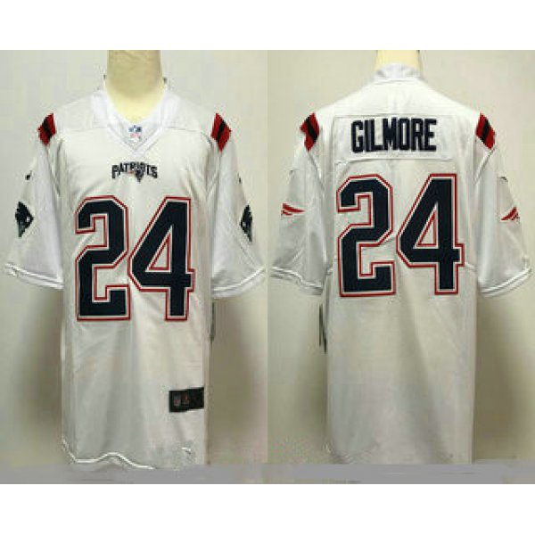 Men's New England Patriots #24 Stephon Gilmore White 2020 NEW Vapor Untouchable Stitched NFL Nike Limited Jersey