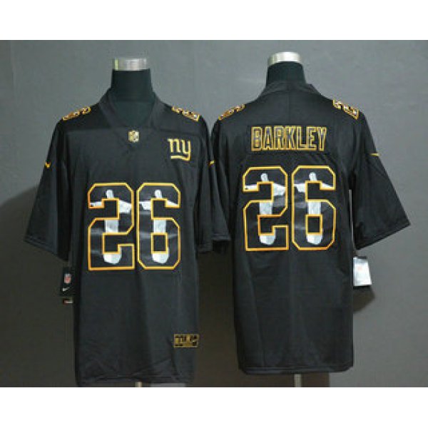 Men's New York Giants #26 Saquon Barkley Jesus Faith Black Vapor Untouchable Stitched NFL Nike Limited Jersey