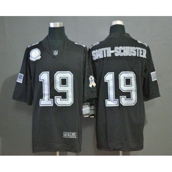 Men's Pittsburgh Steelers #19 JuJu Smith-Schuster Black Olive 2019 Salute To Service Stitched NFL Nike Limited Jersey