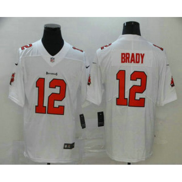 Men's Tampa Bay Buccaneers #12 Tom Brady White 2020 NEW Vapor Untouchable Stitched NFL Nike Limited Jersey