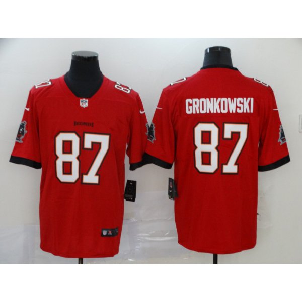 Men's Tampa Bay Buccaneers #87 Rob Gronkowski Red 2020 NEW Vapor Untouchable Stitched NFL Nike Limited Jersey