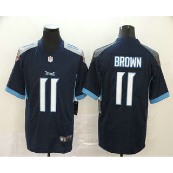 Men's Tennessee Titans #11 A.J. Brown Nike Navy Blue New 2018 Vapor Untouchable Limited Jersey
