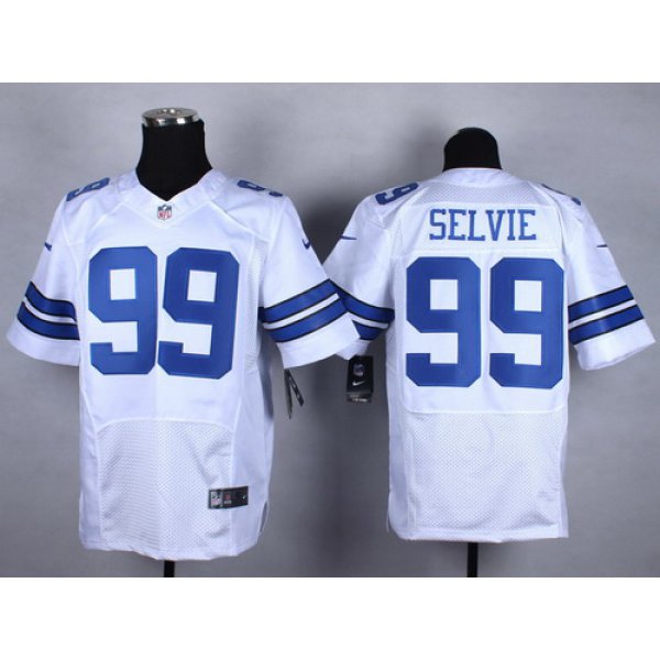 Nike Dallas Cowboys #99 George Selvie White Elite Jersey