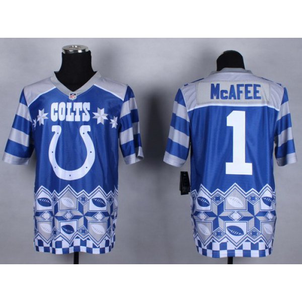 Nike Indianapolis Colts #1 Pat McAfee 2015 Noble Fashion Elite Jersey