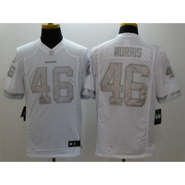 Nike Washington Redskins #46 Alfred Morris Platinum White Limited Jersey