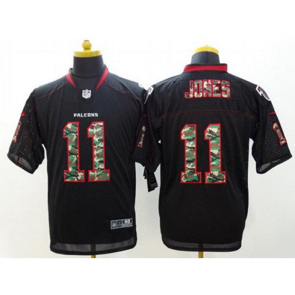 Nike Atlanta Falcons #11 Julio Jones Black With Camo Elite Jersey