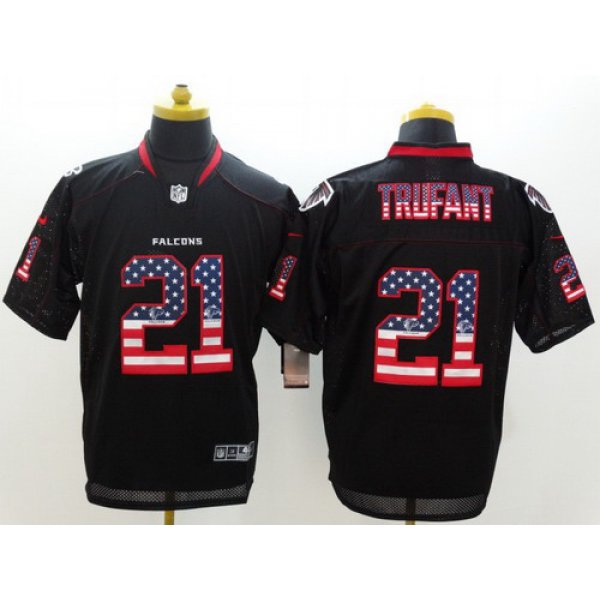 Nike Atlanta Falcons #21 Desmond Trufant 2014 USA Flag Fashion Black Elite Jersey