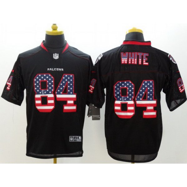 Nike Atlanta Falcons #84 Roddy White 2014 USA Flag Fashion Black Elite Jersey