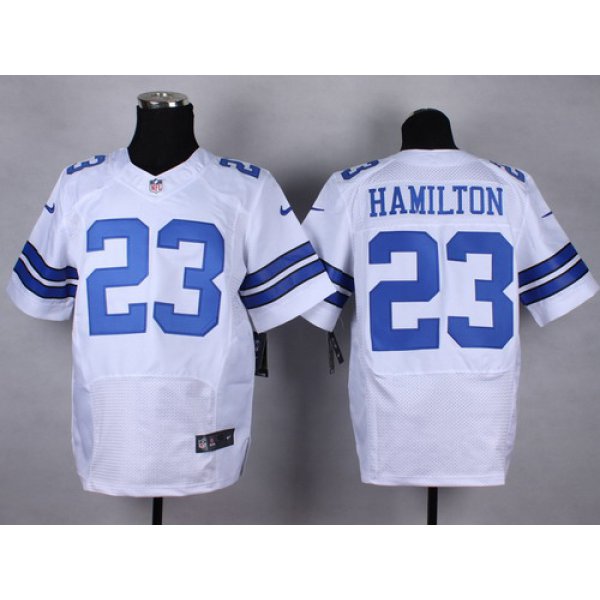 Nike Dallas Cowboys #23 Jakar Hamilton White Elite Jersey
