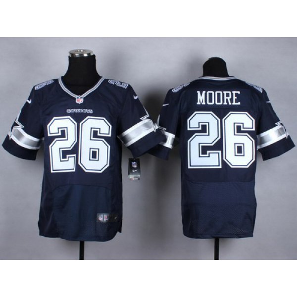 Nike Dallas Cowboys #26 Sterling Moore Blue Elite Jersey