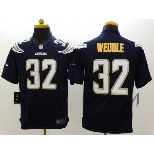 Nike San Diego Chargers #32 Eric Weddle 2013 Navy Blue Limited Jersey