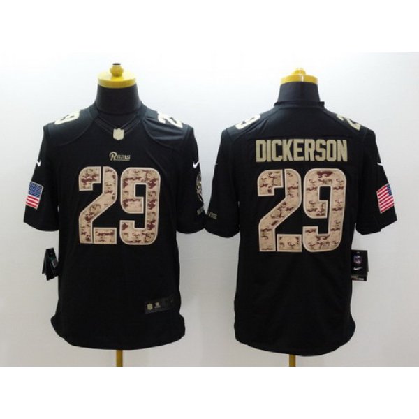 Nike St. Louis Rams #29 Eric Dickerson Salute to Service Black Limited Jersey