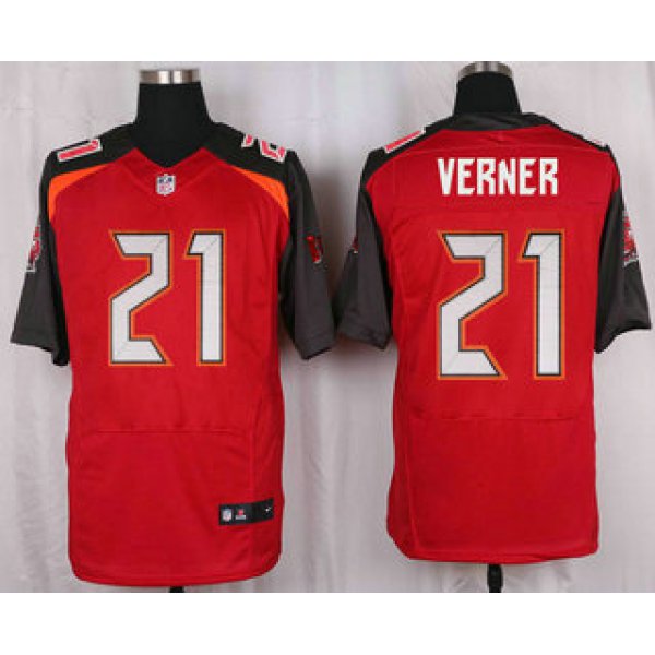 Men's Tampa Bay Buccaneers #21 Alterraun Verner Red Team Color NFL Nike Elite Jersey