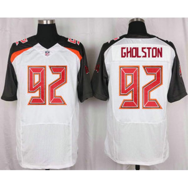 Men's Tampa Bay Buccaneers #92 William Gholston White Road NFL Nike Elite Jersey