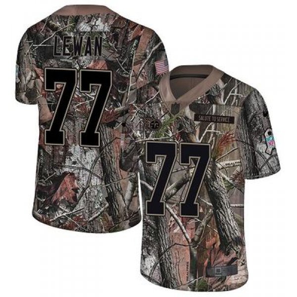 Nike Titans #77 Taylor Lewan Camo Men's Stitched NFL Limited Rush Realtree Jersey