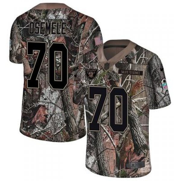 Nike Raiders #70 Kelechi Osemele Camo Men's Stitched NFL Limited Rush Realtree Jersey