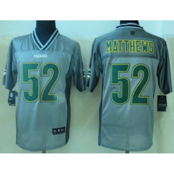 Nike Green Bay Packers #52 Clay Matthews 2013 Gray Vapor Elite Jersey