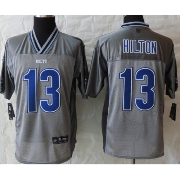 Nike Indianapolis Colts #13 T.Y. Hilton 2013 Gray Vapor Elite Jersey