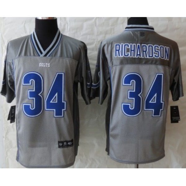 Nike Indianapolis Colts #34 Trent Richardson 2013 Gray Vapor Elite Jersey