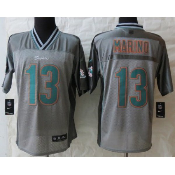 Nike Miami Dolphins #13 Dan Marino 2013 Gray Vapor Elite Jersey