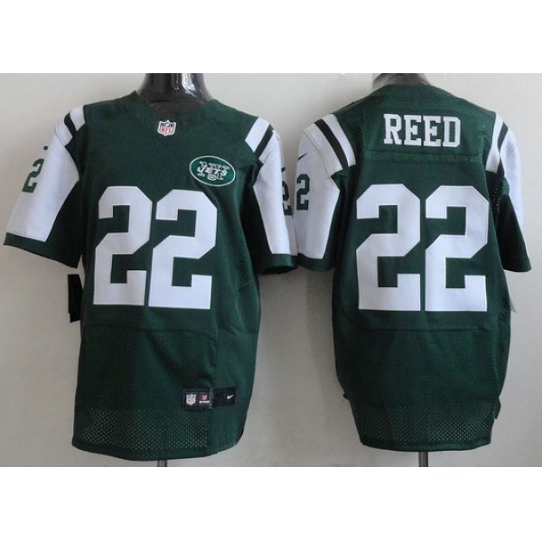 Nike New York Jets #22 Ed Reed Green Elite Jersey