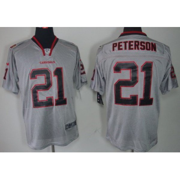 Nike Arizona Cardinals #21 Patrick Peterson Lights Out Gray Elite Jersey