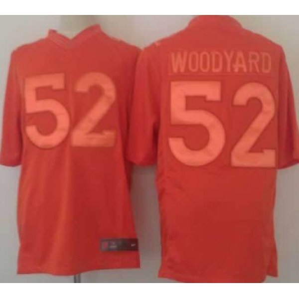 Nike Denver Broncos #52 Wesley Woodyard Drenched Limited Orange Jersey