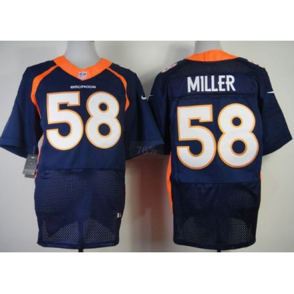 Nike Denver Broncos #58 Von Miller 2013 Blue Elite Jersey