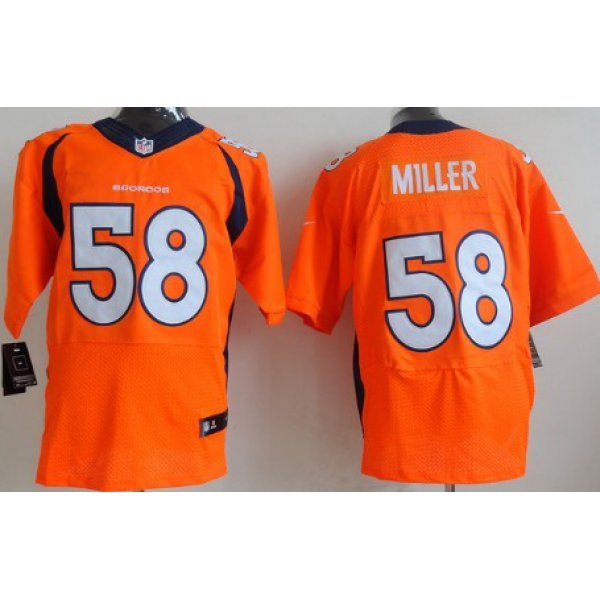Nike Denver Broncos #58 Von Miller 2013 Orange Elite Jersey
