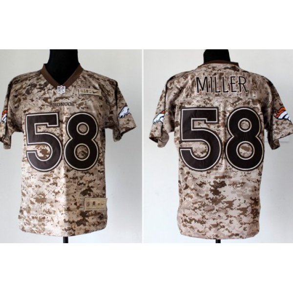 Nike Denver Broncos #58 Von Miller 2013 USMC Camo Elite Jersey