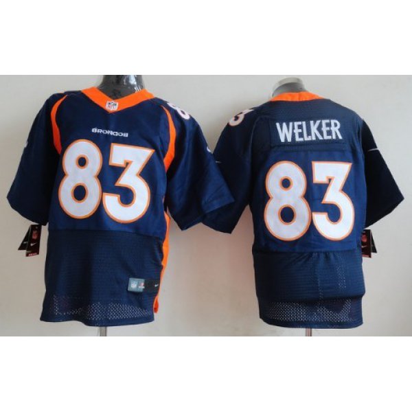 Nike Denver Broncos #83 Wes Welker 2013 Blue Elite Jersey