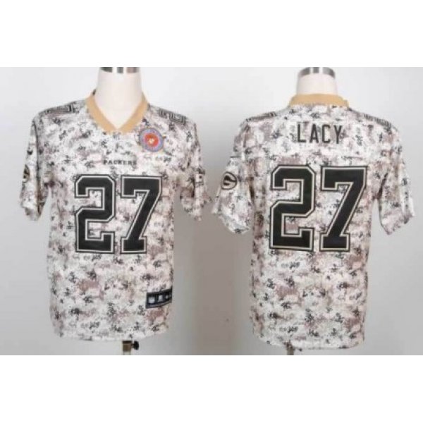 Nike Green Bay Packers #27 Eddie Lacy 2013 USMC Camo Elite Jersey