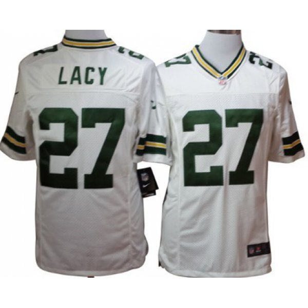 Nike Green Bay Packers #27 Eddie Lacy White Limited Jersey