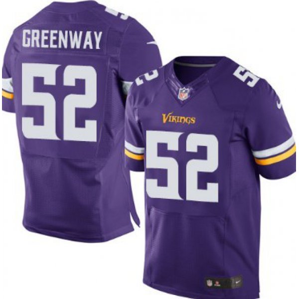 Nike Minnesota Vikings #52 Chad Greenway 2013 Purple Elite Jersey