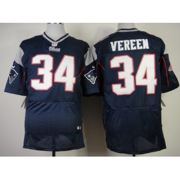 Nike New England Patriots #34 Shane Vereen Blue Elite Jersey