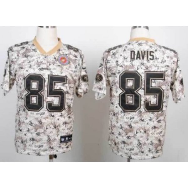 Nike San Francisco 49ers #85 Vernon Davis 2013 USMC Camo Elite Jersey